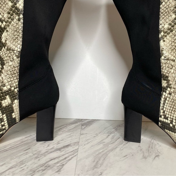 New! Good American The Statement Snakeskin Tall Boot 6 1/2 - Picture 8 of 13